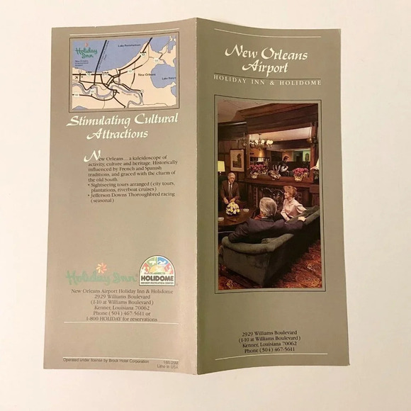 Vintage Lot of 3 New Orleans The Gray Line Longest Bridge Airport Pamphlets - Picture 15 of 15